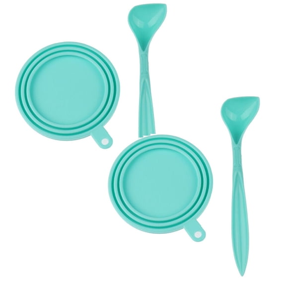 Fresh Preservation Case, 2-Pack Silicone Pet Food Can Covers, Reusable Stretch Lids for Dog and Cat Food Cans, Airtight Seal to Keep Kibble Fresh, Green