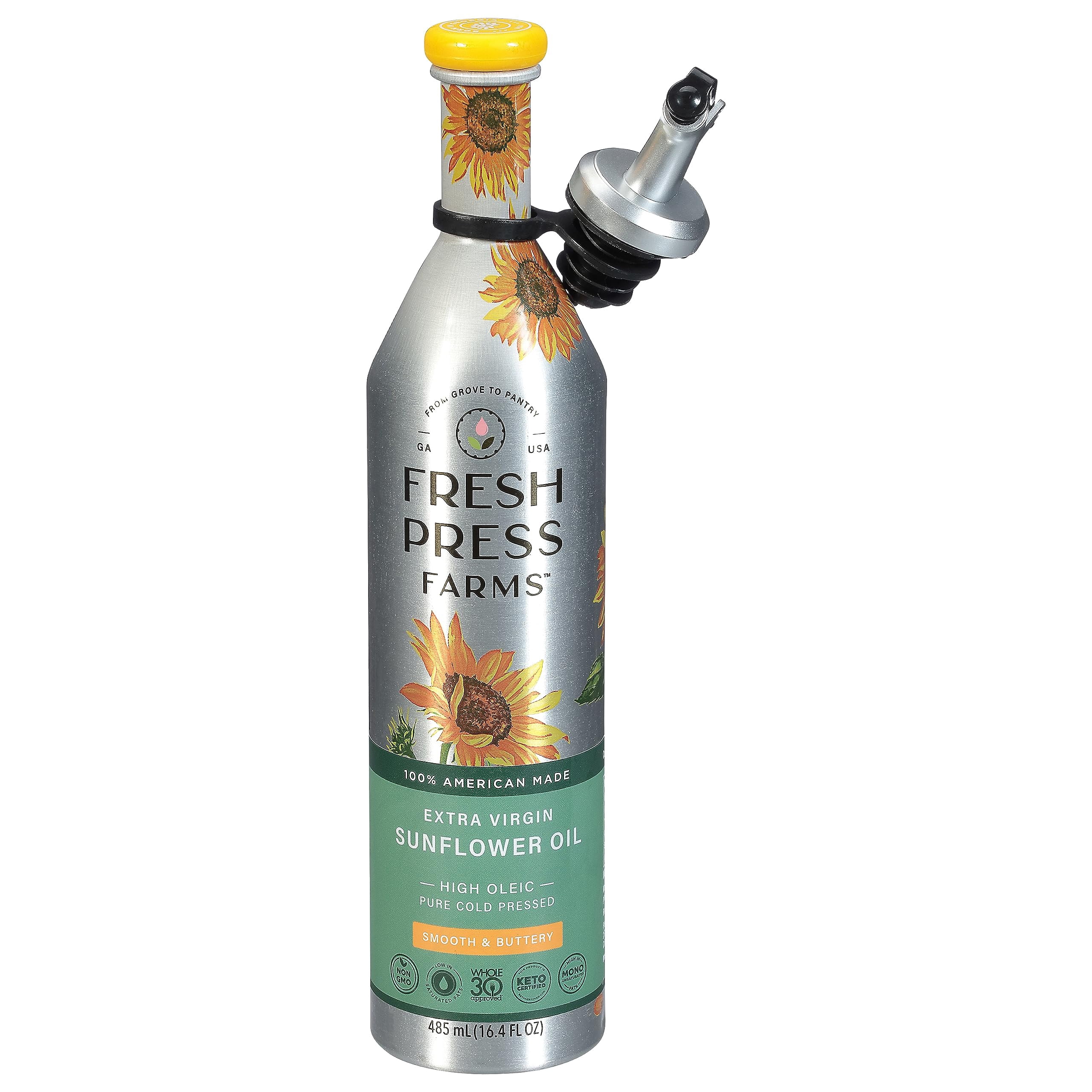 Fresh Press Farms, Extra BDF32 Virgin High Oleic Sunflower Oil, 16.4 Fl ...