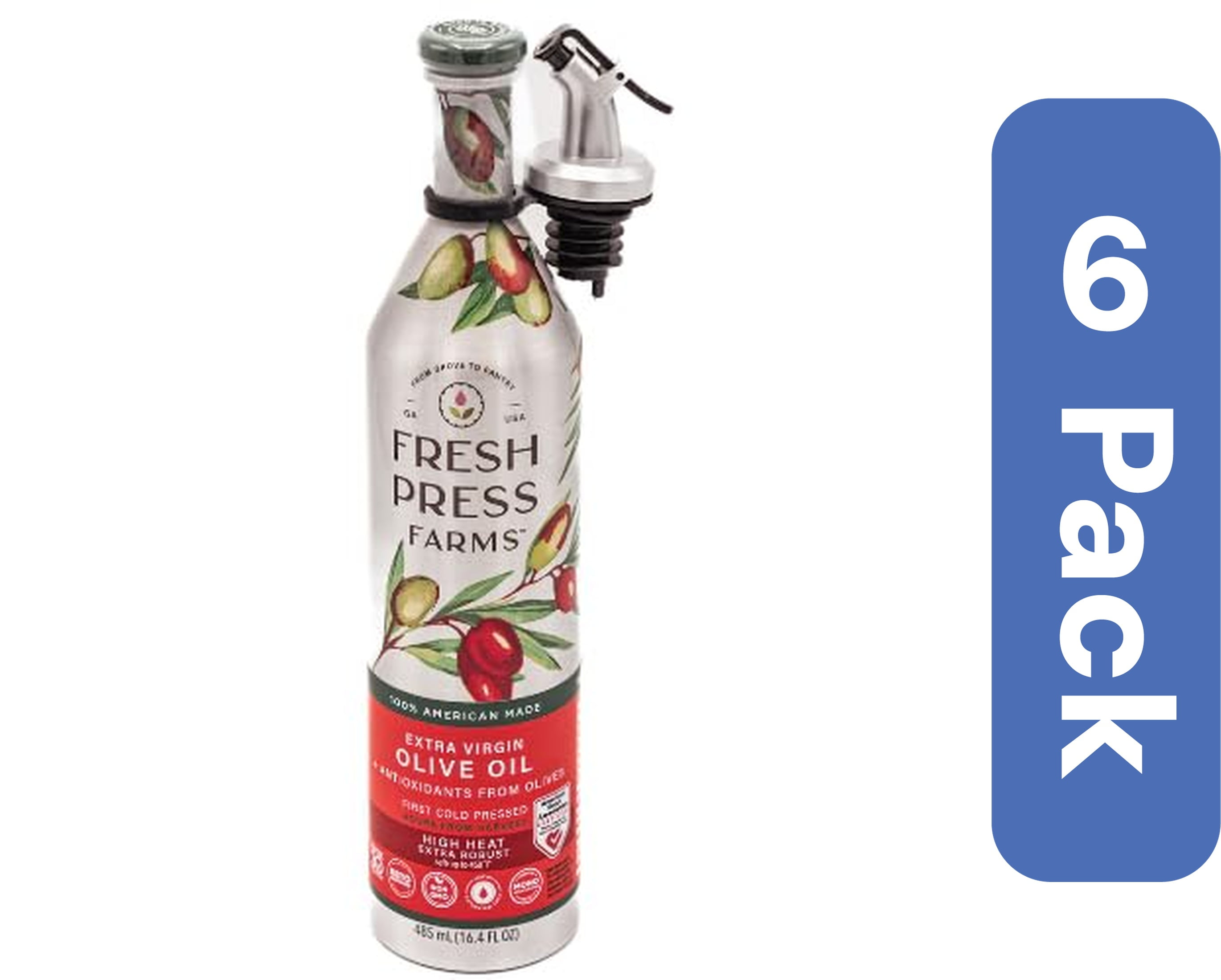 Fresh Press Farms Extra Virgin Olive Oil High Heat 485 ml (Pack Of 6)