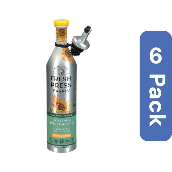 Fresh Press Farms Extra Virgin Sunflower Oil 485 ml (Pack of 6)