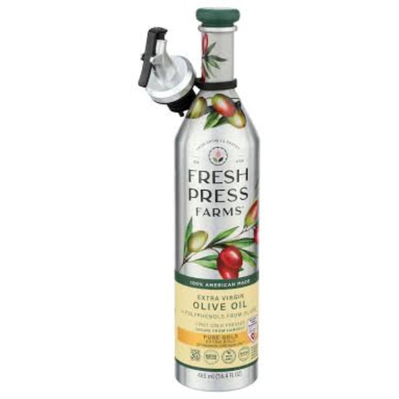 Fresh Press Farms - Olive Oil Extra Virgin High Polyphenol, 16.4 Fo (Pack of 6)