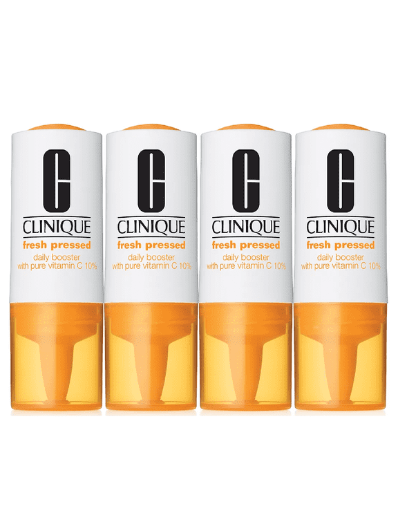 Fresh Pressed Daily Booster with Vitamin C 10 Percent by Clinique for Women - 4 x 0.29 oz Treatment