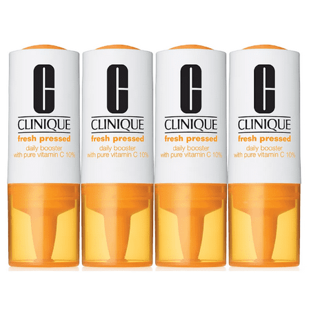 Fresh Pressed Daily Booster with Vitamin C 10 Percent by Clinique for Women - 4 x 0.29 oz Treatment