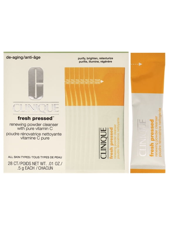 Fresh Pressed Renewing Powder Cleanser With Vitamin C by Clinique for Women - 28 x 0.01 oz Cleanser