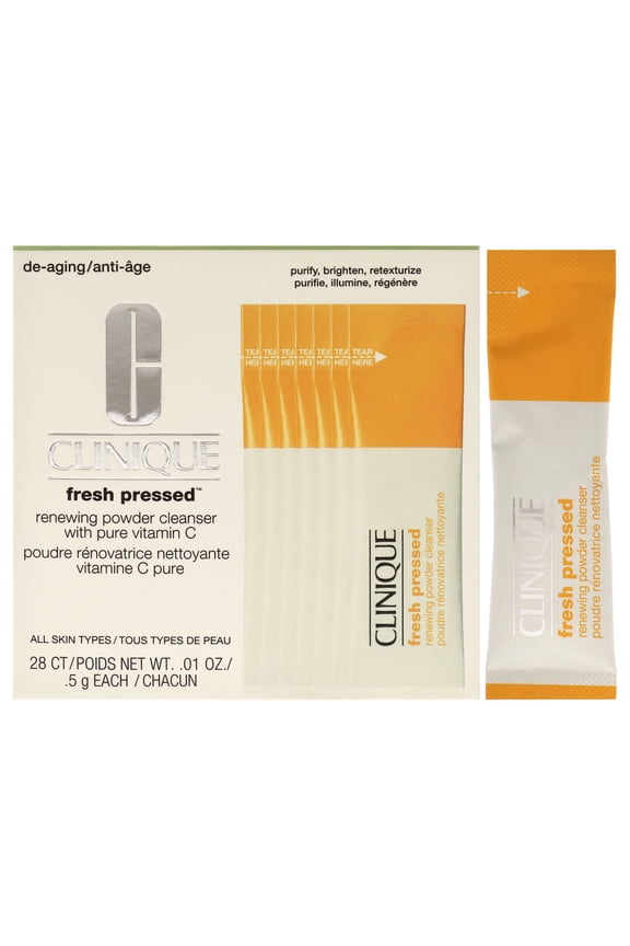 Fresh Pressed Renewing Powder Cleanser With Vitamin C by Clinique for Women - 28 x 0.01 oz Cleanser