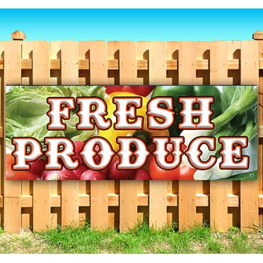 Fresh Produce 13 oz Vinyl Banner With Metal Grommets