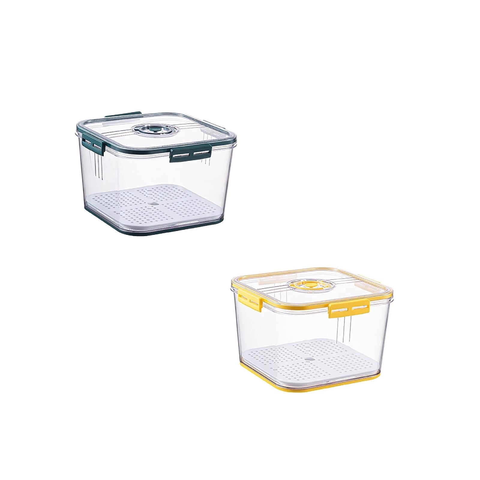 Fresh Produce Vegetable Fruit Storage Containers With Time Recording Fridge Storage Container Container And Fridge Organizers