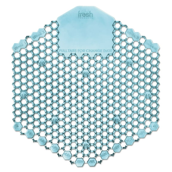 Fresh Products 3WDSF010I060M08 Wave 3D Ocean Mist Fragrance Urinal Deodorizer Screen - Blue (10 Screens/Box)