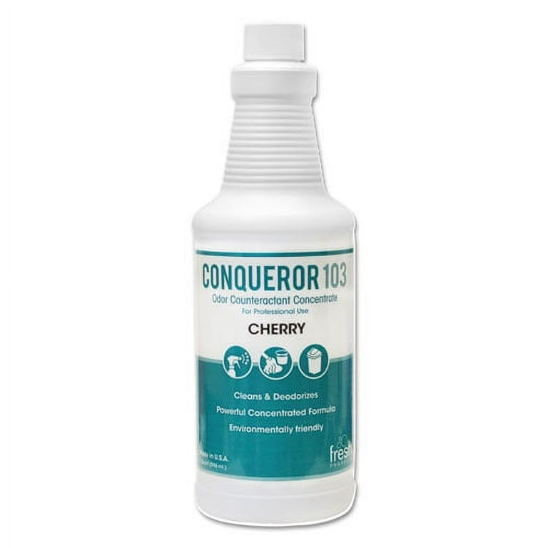 Conqueror 103 Odor Counteractant Concentrate, Cherry, 32 oz Bottle, 12/Carton Conqueror 103 Odor Counteractant Concentrate, Cherry, 32 oz Bottle, 12/Carton