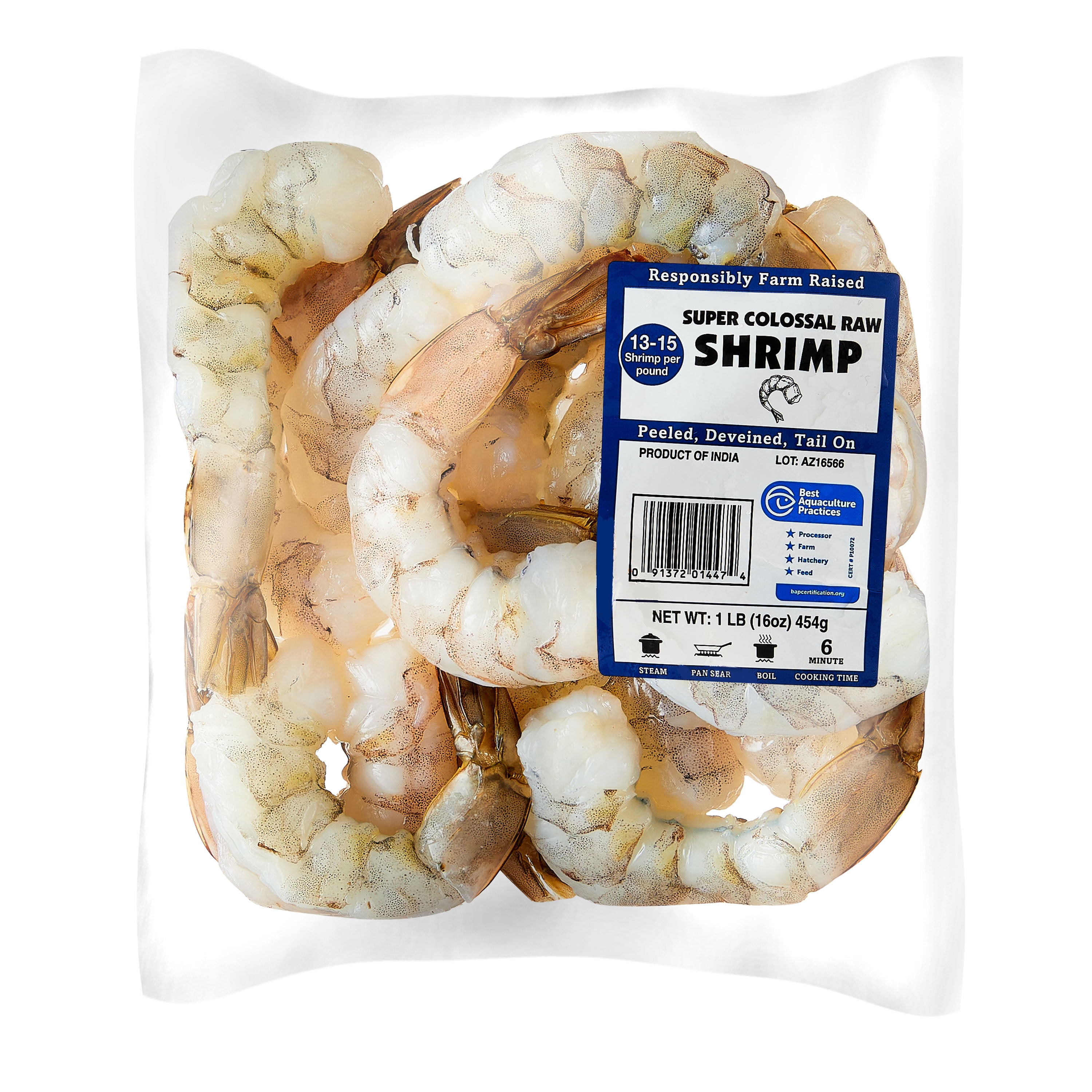 Fresh Raw Colossal Peeled and Deveined,Tailon Shrimp, 1 lb (1315