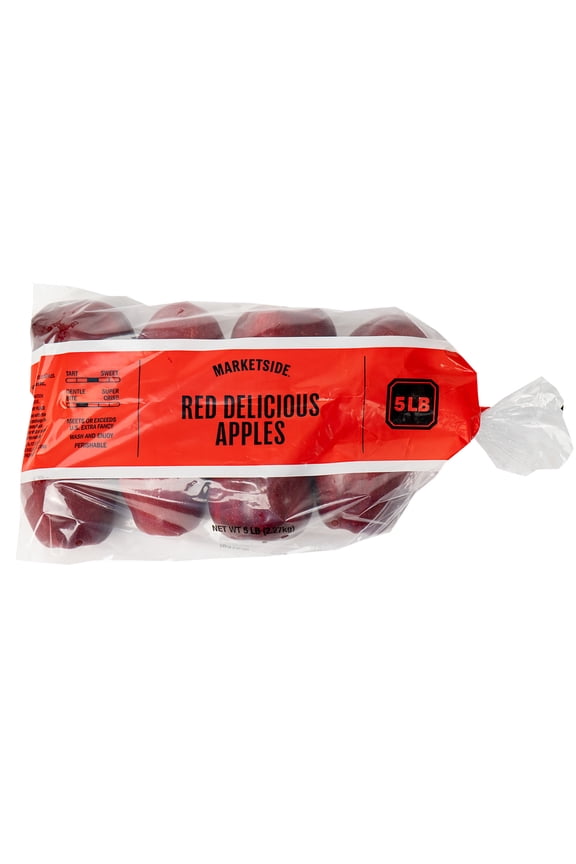 Fresh Red Delicious Apples, 5 lb Bag
