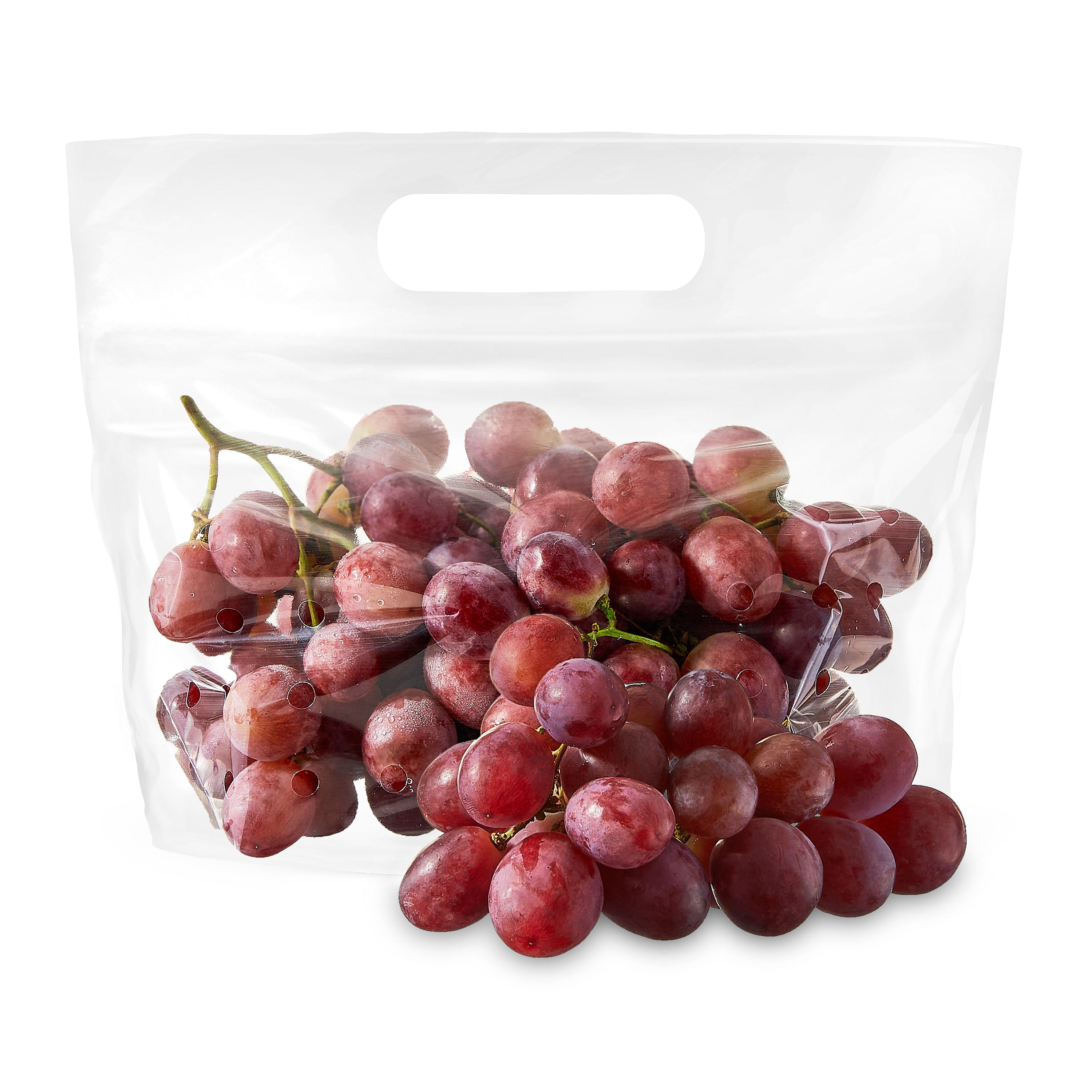 Fresh Red Globe Whole Seeded Grapes, Bag (2.25 lbs/Bag Est.)
