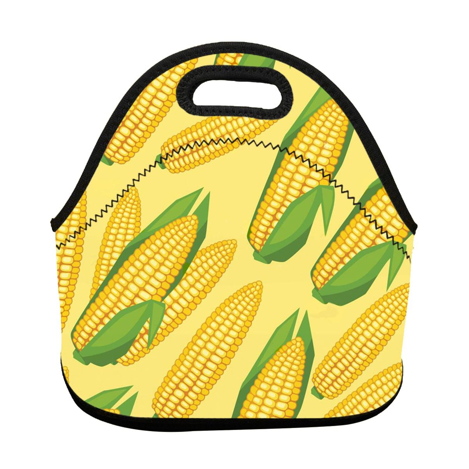 Fresh Ripe Corn Cobs, Neoprene Lunch Bag Durable Insulated Tote Bag
