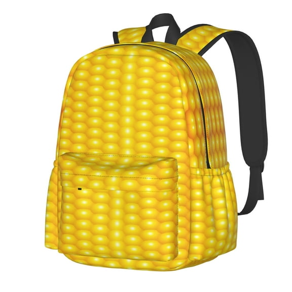 Fresh Ripe Corn Cobs Pattern Multipurpose Backpack Lightweight School Work Large Capacity Laptop Packsack Picnic Camping Travel Backpacks