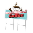 thumbnail image 1 of Fresh Roasted Coffee 24" x 36" Yard Sign & Stake | Advertise Your Business | Stake Included Image On Front Only | Made in The USA, 1 of 3