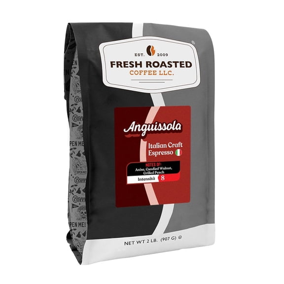 Fresh Roasted Coffee, Anguissola Italian Craft Coffee, Med-Dark Roast, Drip Ground, 32 oz 2 lbs