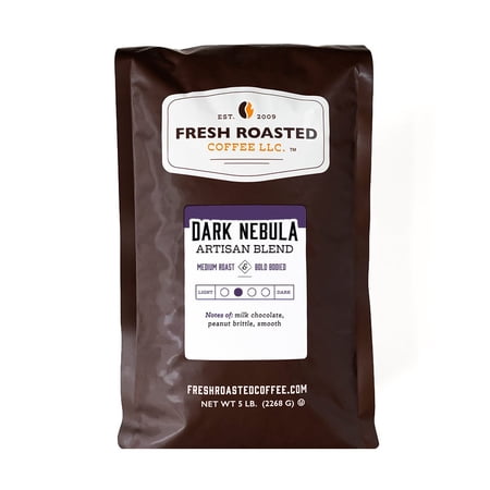 Fresh Roasted Coffee, Dark Nebula Artisan Blend Coffee, Medium Roast, Whole Bean, 80 oz