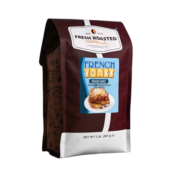 Fresh Roasted Coffee, French Toast Flavored Coffee Drip Ground, 32 oz 2 lbs