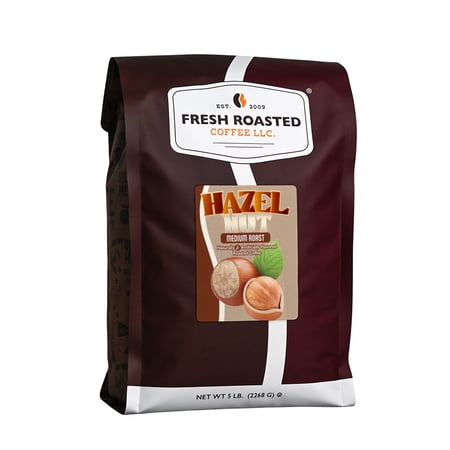 Fresh Roasted Coffee, Hazelnut Flavored Coffee, Medium Roast, Whole Bean, 80 oz 5 lbs