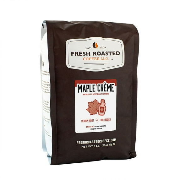 Fresh Roasted Coffee, Maple Crme Flavored Coffee Drip Ground, 80 oz 5 lbs