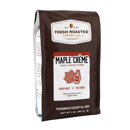 Fresh Roasted Coffee, Maple Crme Flavored Coffee Whole Bean, 32 oz