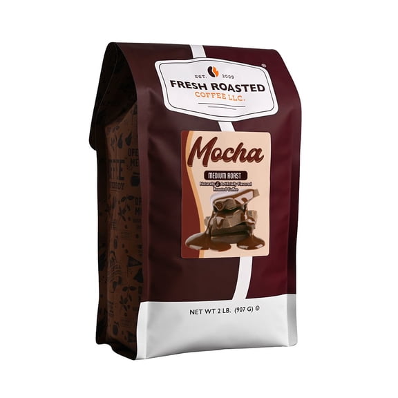Fresh Roasted Coffee, Mocha Flavored Coffee  Drip Ground, 32 oz 2 lbs