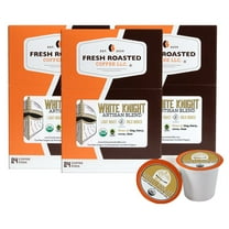 Fresh Roasted Coffee, Organic White Knight Coffee Pods, Light Roast, K-cup Compatible, 72 Count