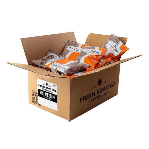 Fresh Roasted Coffee, Medium Roast Blend Portion Packs 2.25 oz packs, 36 packs per case