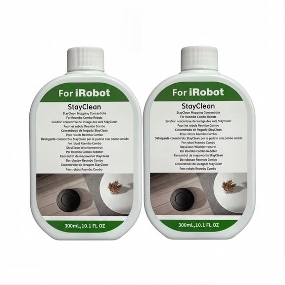 Fresh Scent Floor Cleaning Solution - Compatible With Roomba 400/500/700/Max/Plus Series - Stay Clean Mopping Concentrate For Combo Robots (10.1 Fl Oz/bottle)