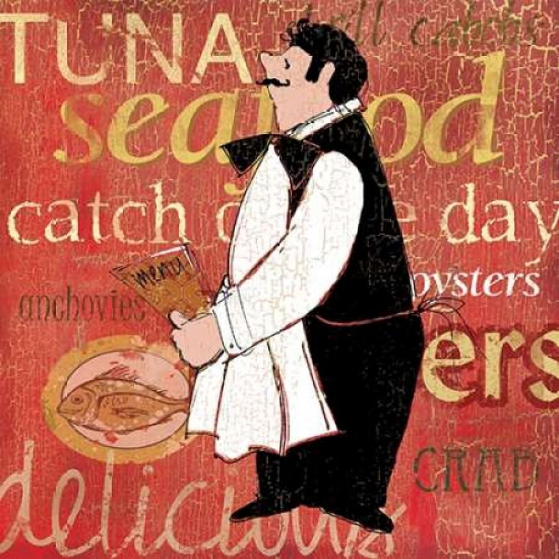 Fresh Seafood Canvas Art - Carol Robinson (24 x 24)