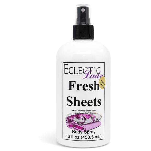 Fresh Sheets Body Spray, Eclectic Lady, Hydrating Mist, Unisex (Double Strength), 16 oz