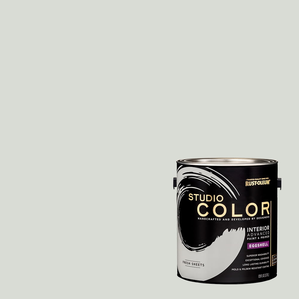 Fresh Sheets, Rust-Oleum Studio Color Interior Paint + Primer, Eggshell Finish, Gallon