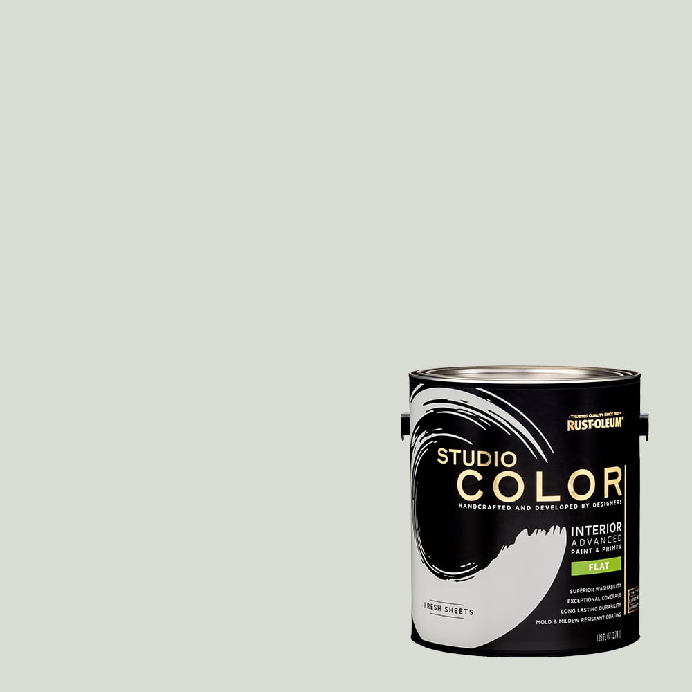 Fresh Sheets, Rust-Oleum Studio Color Interior Paint + Primer, Flat Finish, Gallon