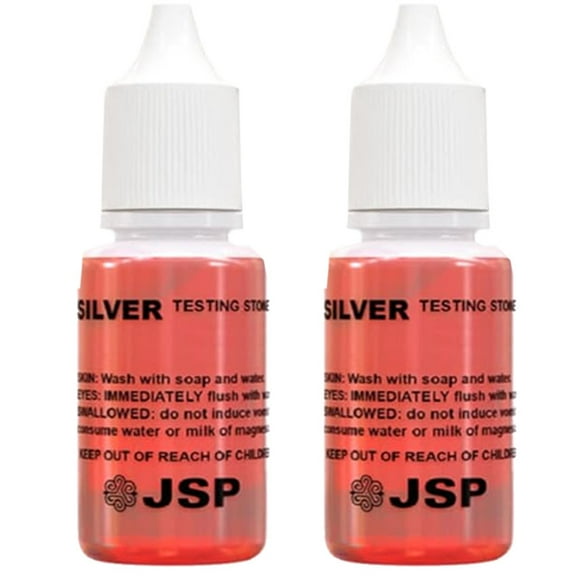 Fresh Silver Acid Testing Solution Silver 925 Test Scrap 1/2 Fl Oz.2 Bottles