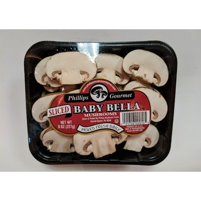 Fresh Sliced Baby Bella Mushrooms, 8 oz