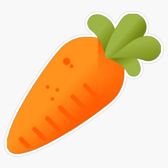 Fresh Sliced Orange Carrot Healthy Garden Root Vegetable Green Tops Decal For Gym Shaker Sticker