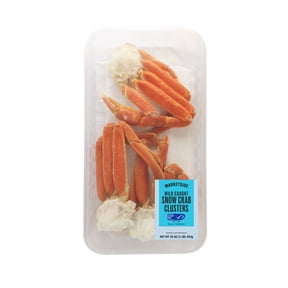 Fresh Snow Crab Seafood Clusters Tray (1lb, 3 Count, 20g Protein per Serving, Shellfish)