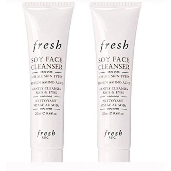 Set of 2 Fresh Soy Face Cleansers 20 mL- 0.6 fl oz Each