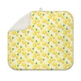 thumbnail image 1 of Fresh Spring Lemon Drying Mat 3-Layer Super Absorbent Microfiber Counter Protector, 1 of 5