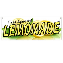 Fresh Squeezed Lemonade 13 oz Vinyl Banner With Metal Grommets