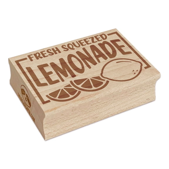 Fresh Squeezed Lemonade Rectangle Rubber Stamp Stamping Scrapbooking Crafting - Small 1.7in