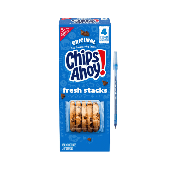 Fresh Stacks Original Chocolate Chip Cookies, Travel Snacks, Multi Snack Packs 7.76 oz
