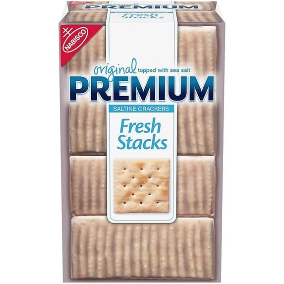 Fresh Stacks Original Saltine Crackers, Travel Snacks, 13.6 oz (8 Multi Snack Packs)