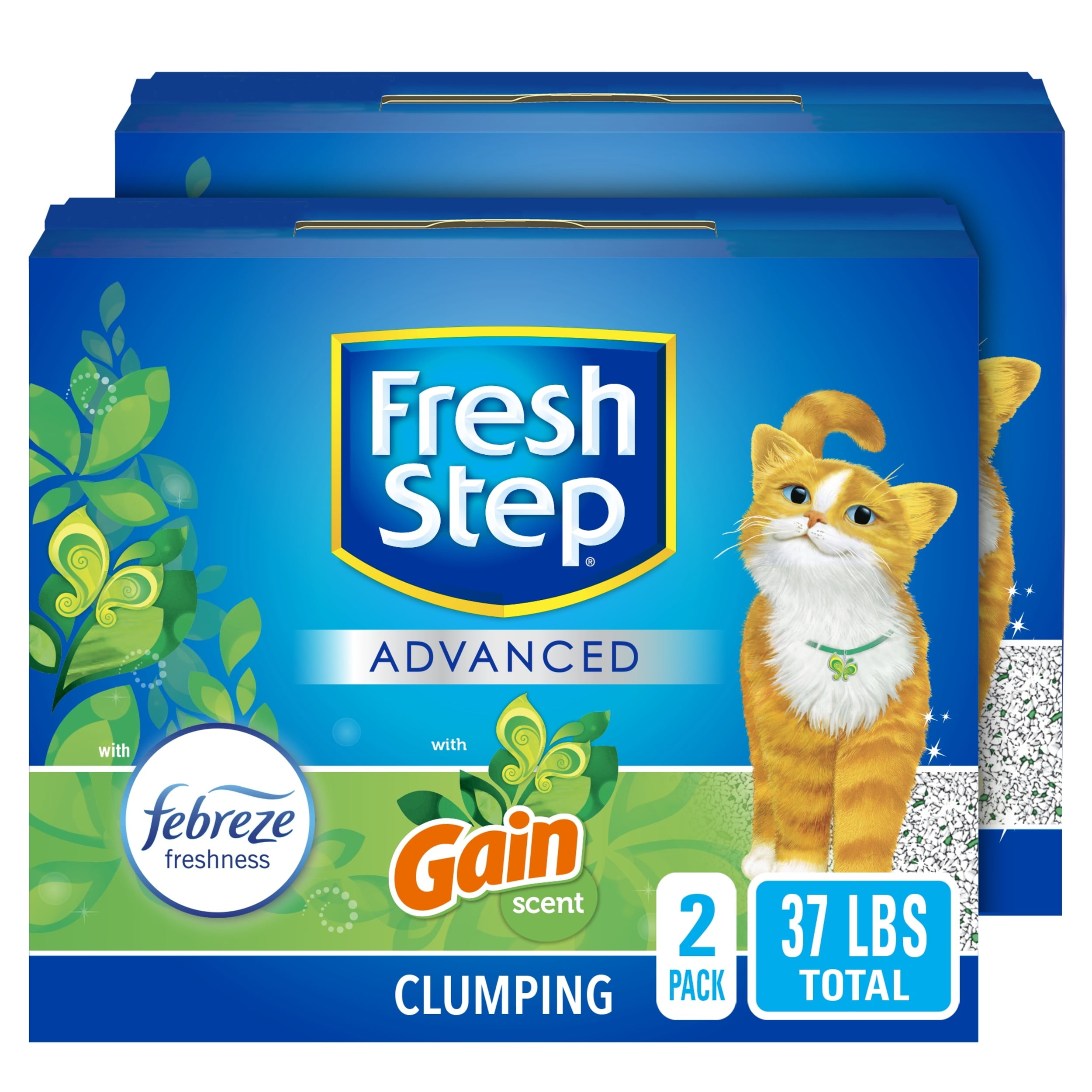 Powerful Clean Paws Cat Litter - 10-Day Odor Control, 99% Dust-Free - 2  Pack
