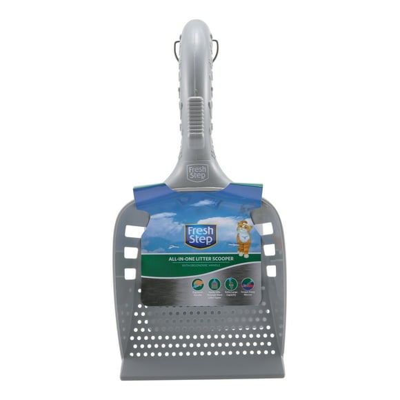 Fresh Step All In One Litter Scoop with Fast and Easy to Use Deep Shovel and Ergonomic Handle Grip