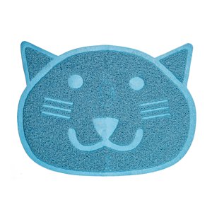 Fresh Step Blue Cat-Shaped Litter Box Mat
