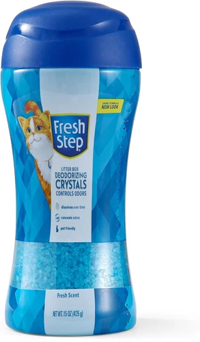 Fresh Step Cat Litter Crystals In Fresh Scent | Cat Litter Box Deodorizer | Comb