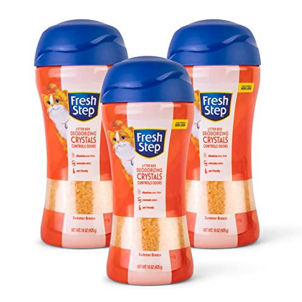 Fresh Step Cat Litter Crystals In Summer Breeze Scent Cat Litter Box Deodorizer Combats Cat