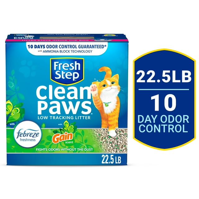 Fresh Step Clean Paws Cat Litter, LowTracking Clumping Litter With