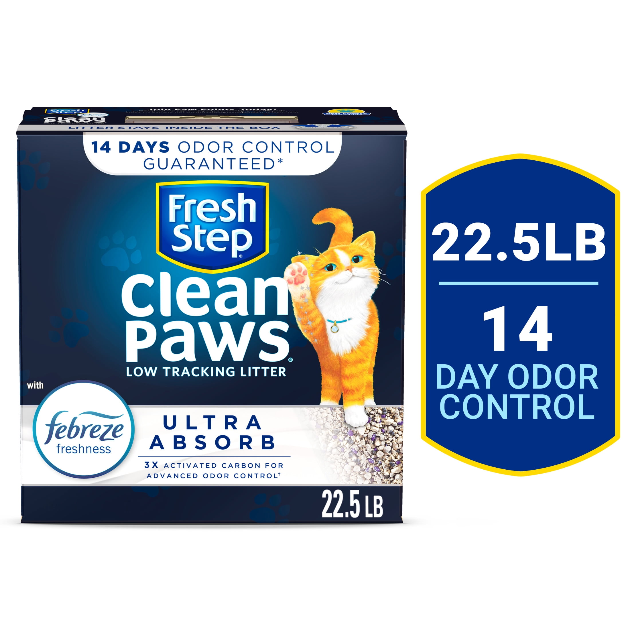 Fresh Step Clean Paws Ultra Absorb Scented Litter with Febreze